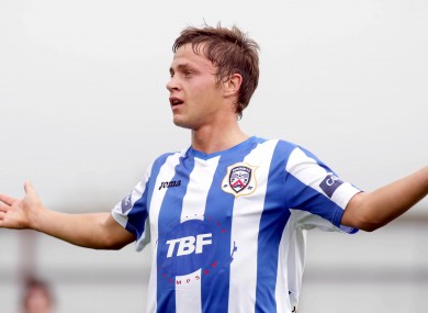 The defender had just won the game with an extra-time goal for his Coleraine side.