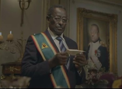 A still from the original Nando's ad, with an actor portraying Robert Mugabe