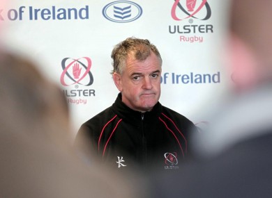 On the way? Ulster coach Brian McLaughlin (file photo).