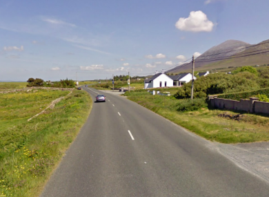The R335 road at Kilsallagh in Co Mayo, where a man was killed in a single-car accident overnight.