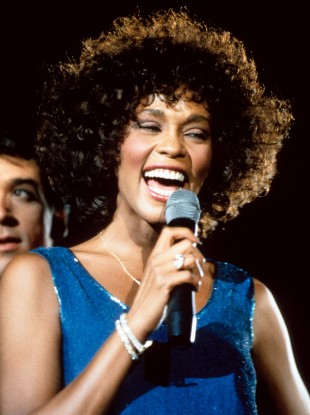 Whitney Houston on stage during her 1988 Moment of Truth tour.