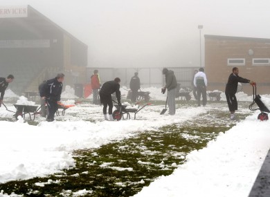 The London-Fermanagh match is not the only game to have been affected by the snow this weekend.