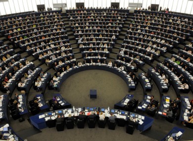 The European Parliament's hemicycle in Strasbourg: members have voted, albeit narrowly, to consider plans which could abolish either the Strasbourg or Brussels chambers.