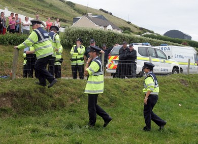 Gardaí at a Shell to Sea protest in 2009.