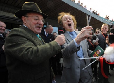 Richard Pitman (left) with comedian Ken Dodd.