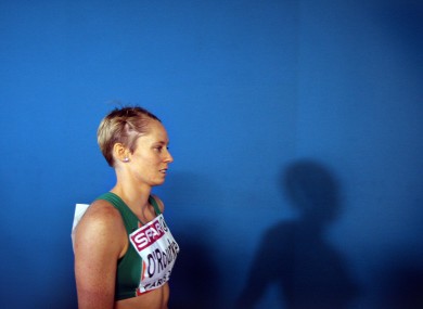 Derval O'Rourke at last year's European Indoor Championships (file photo).