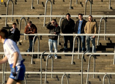 Fans watch Connacht take on Ulster in Markievicz Park yesterday.