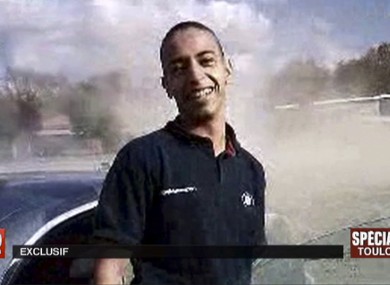 A screengrab from France 2 TV shows Mohamed Merah, the suspected gunman involved in the siege in Toulouse.