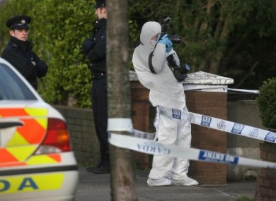 Gardaí at the scene of the 2007 stabbing.