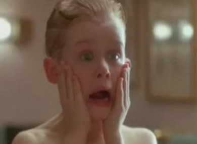 Macauley Culkin in the classic Christmas movie Home Alone