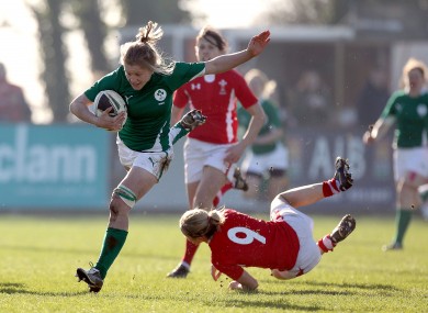 eland's Claire Molloy gets past Laura Prosser in a game at Ashbourne earlier this month.