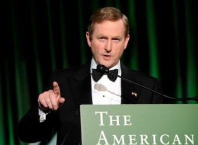 Enda Kenny speaking at the Washington DC event
