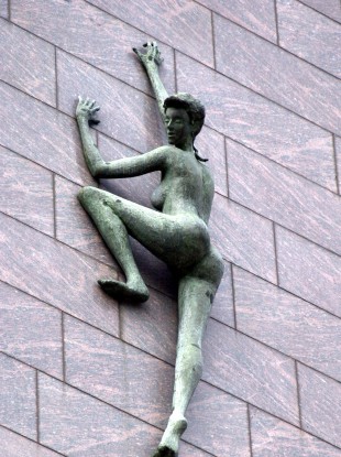 The statue on the side of Treasury Buildings, the rented home of the NTMA.