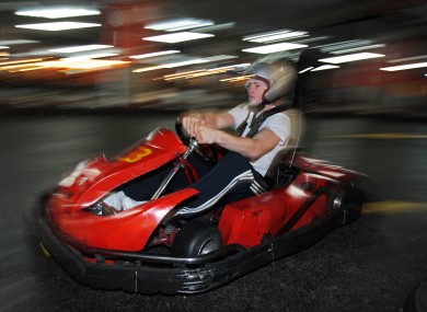 Joe Ward feeling the need for speed.