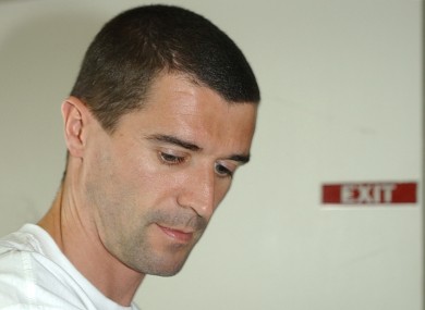Roy Keane awaits his flight home in Saipan, after being dismissed from the 2002 Republic of Ireland squad.