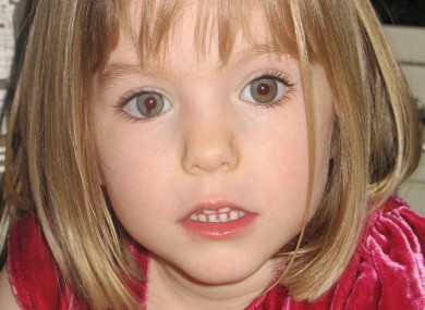 Madeleine McCann, in a different photo from that used by the website