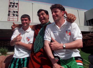 Jack flooded the midfield with Fred Flintstone playing the Makalele ebhind Keane and Townsend. Orlando, 1994.