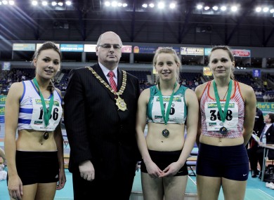 Mairead Murphy (third right) pictured with Lord Mayor of Belfast Councillor Pat Convery.