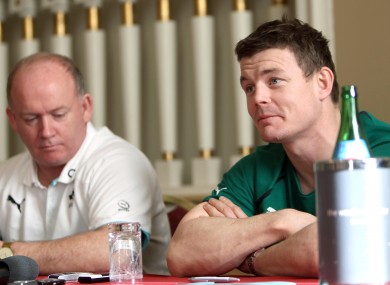 Ireland manager Declan Kidney and Brian O'Driscoll