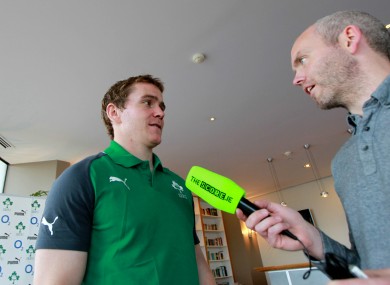 Eoin Reddan, a true gent, listens to tales of Tiger Woods.