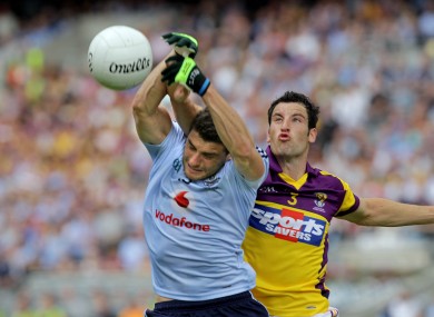 Dublin's Bernard Brogan and Wexford's Graeme Molloy in action in Croke Park in last year's Leinster final.