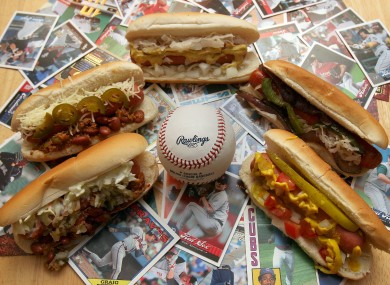 Hot dogs from the home ballparks of five Major League teams...for the day that's in it, you know?!