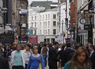 Shoppers on Grafton Street, Dublin