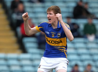 Tipp's Philip Quirke celebrates his goal against Cork in the Munster MFC semi-final.