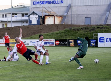 O'Flynn scores in extra time last night.