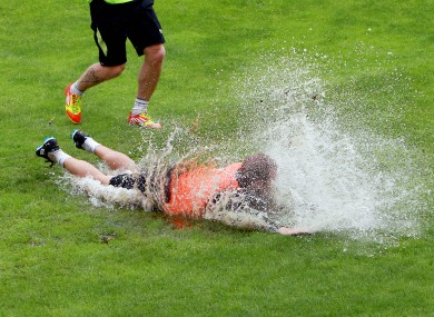 Rovers midfielder Conor McCormack during training yesterday.