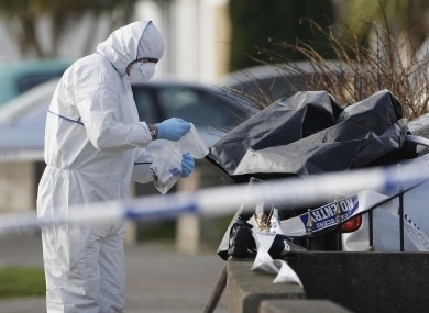 Gardaí at the scene where Shay O'Byrne, 27 was shot and killed in the Tymon Park North area of Tallaght in 2009.