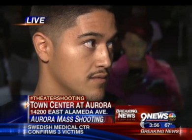 A witness speaks to local station 9 News