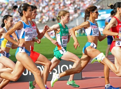Ireland's Fionnuala Britton finishes fourth in the 10,000m final.
