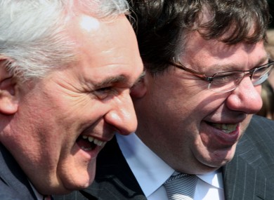 Bertie Ahern and Brian Cowen in 2008