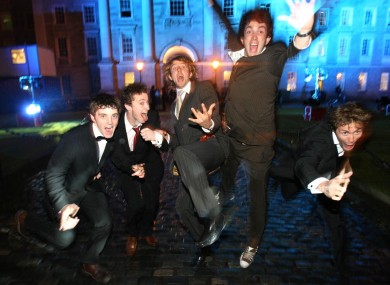 Students enjoying themselves at the Trinity College Ball