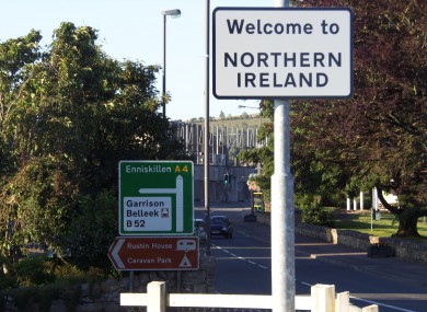 One of the signs on the Belcoo - Blacklion border