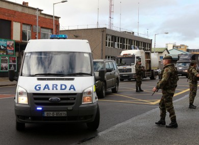 Security outside the courts today