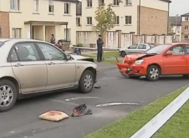 The scene where the incident took place yesterday.