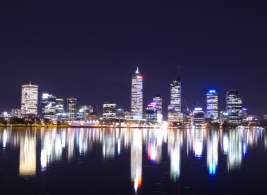Perth at night.