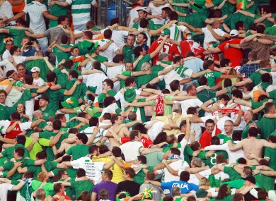 Ireland fans at Euro 2012 in Poland.