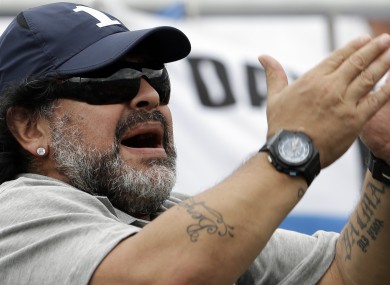 Shock: Diego Maradona.