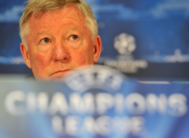 Alex Ferguson faces the press today in Manchester.