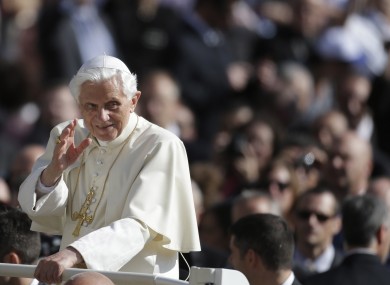 Benedict XVI in St Peter's Square yesterday - he gave the homily at this morning's Mass there.