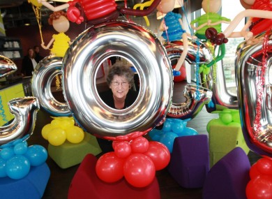 Pauline O'Connor among the Google balloons earlier today