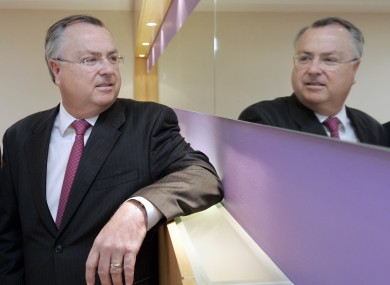 IBRC chief Mike Aynsley looking at himself in the mirror at a Chartered Accountants Luncheon last year.