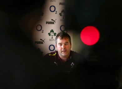 Ireland assistant coach Anthony Foley at Carton House today.