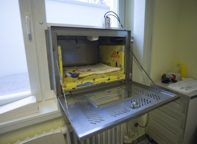 The 'baby hatch' at Waldfriede hospital in Berlin.