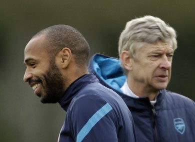 Henry and Wenger during the striker's last loan spell in north London.