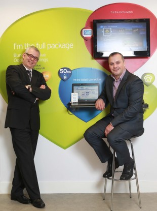 Bruce Bullock, Head of Sales for UPC and James Addie, Strategic Partnerships Director for Carphone Warehouse Ireland.