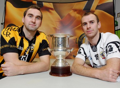Crossmaglen captain David McKenna and Kilcoo captain Gary McEvoy ahead of Sunday's AIB Ulster Club Senior Football Championship Final.